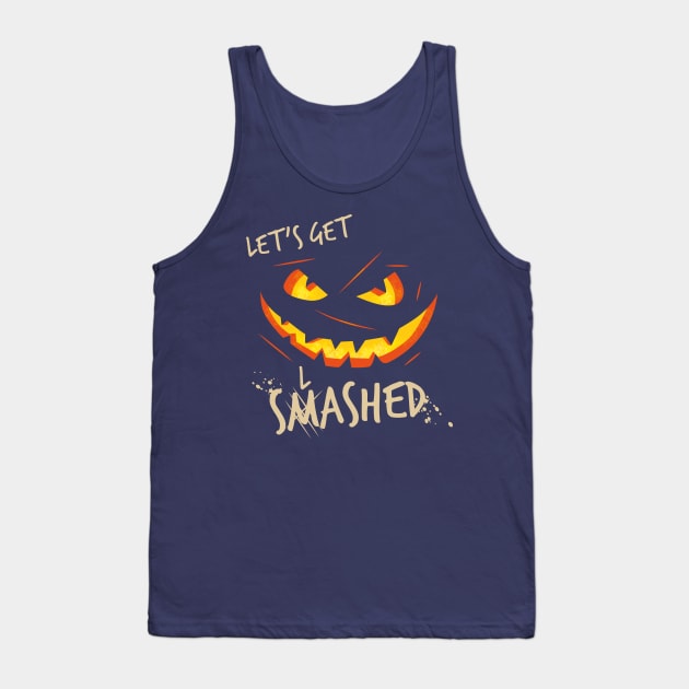 Pumpkin eye's and mouth Let's get slashed halloween costume Tank Top by Bubsart78